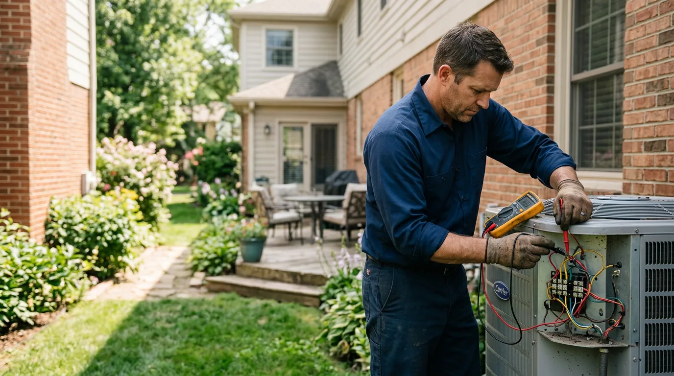 HVAC technician working near Riverdale, MI